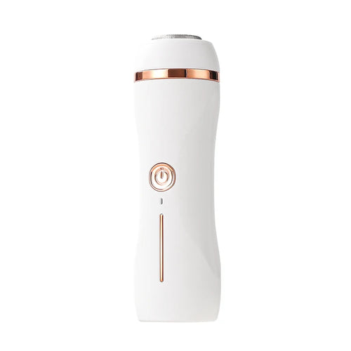 White and rose gold electronic device on a white background