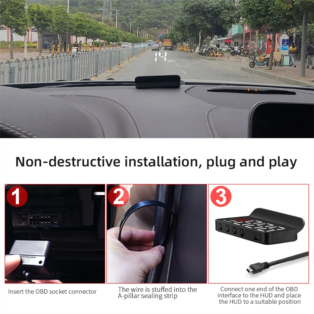 M3 HUD Obd2 Display On-board Computer Car Head-up display Windshield