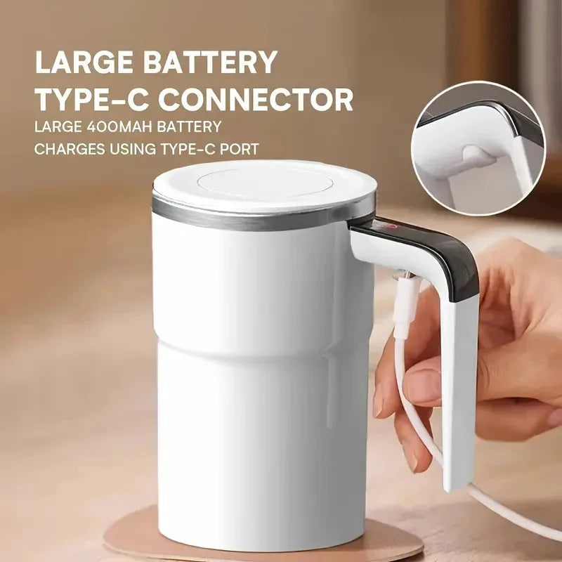 Self-Stirring Electric Coffee Mug – 380ml, Waterproof (IP67)