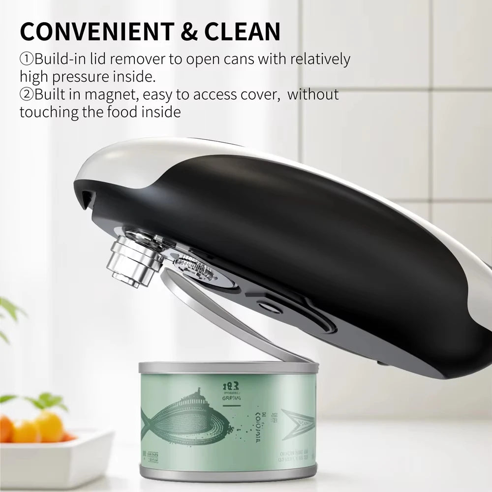 Electric Can Opener Automatic Jar Opener Portable Rechargeable Kitchen