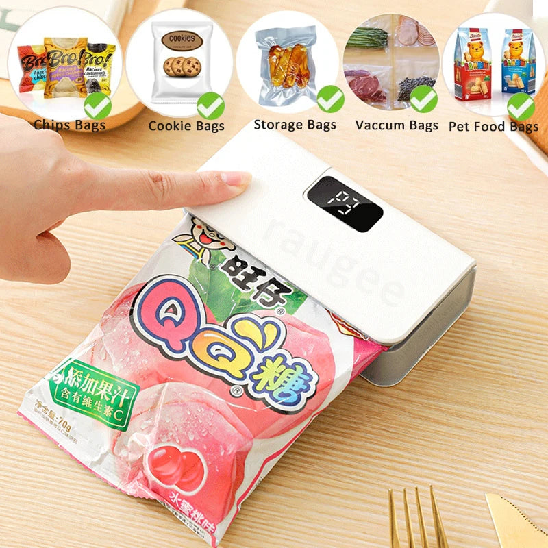 Plastic Bags Sealer Mini Heat Bag Sealing Machine 2 in 1 Heat Bag