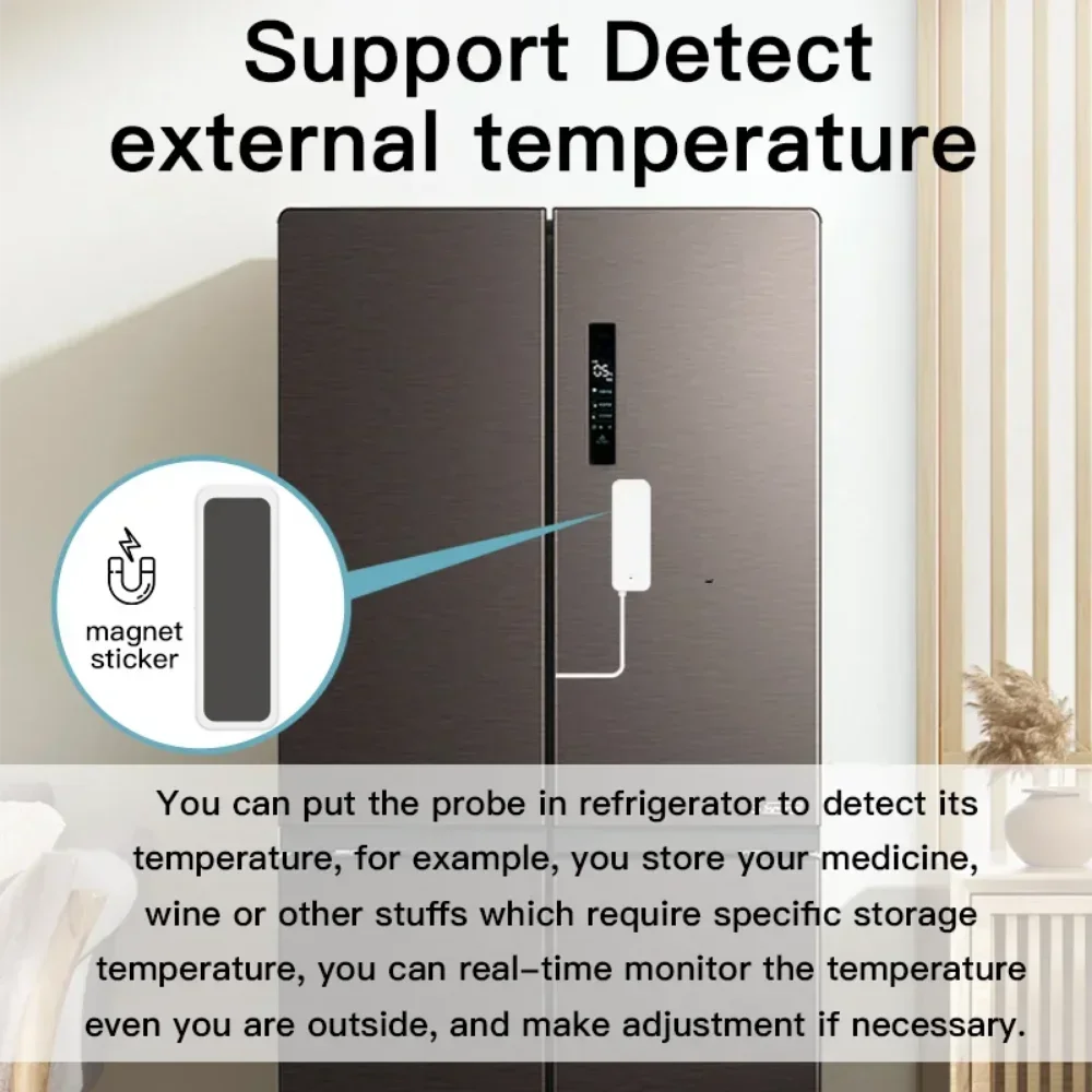 Tuya WiFi Temperature Humidity Sensor With External Probe for Smart