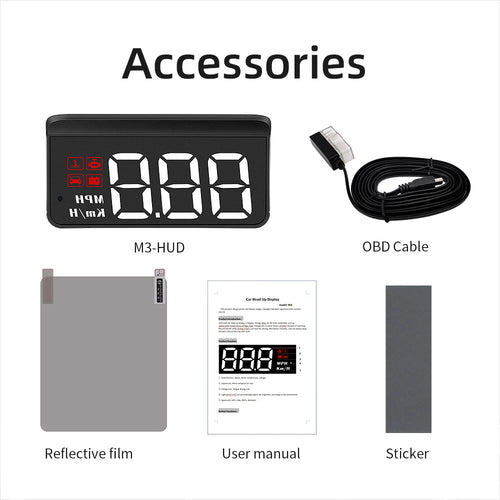 M3 HUD Obd2 Display On-board Computer Car Head-up display Windshield