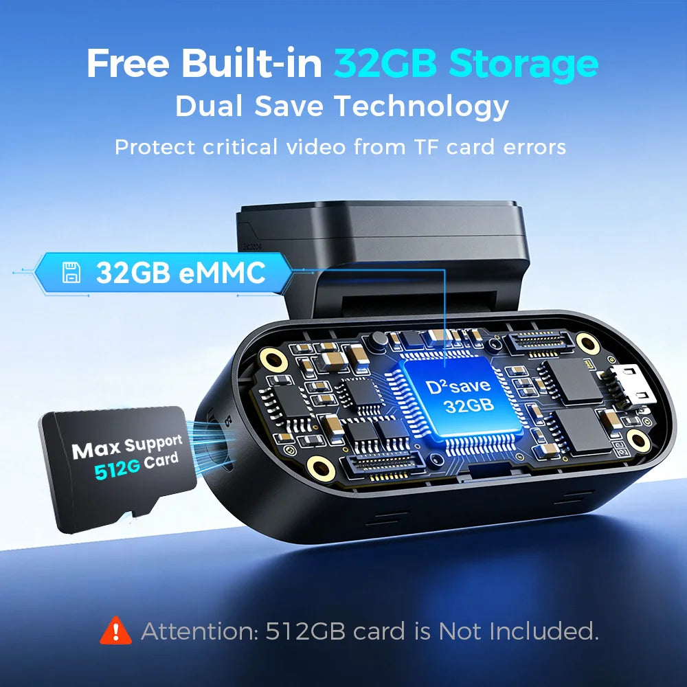 DDPAI N5 Dual 4K HDR Dash Cam Front Rear AI NightVIS Camera WiFi 6 GPS