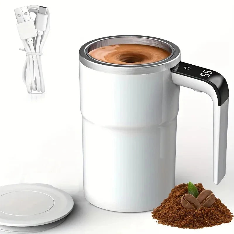 Self-Stirring Electric Coffee Mug – 380ml, Waterproof (IP67)