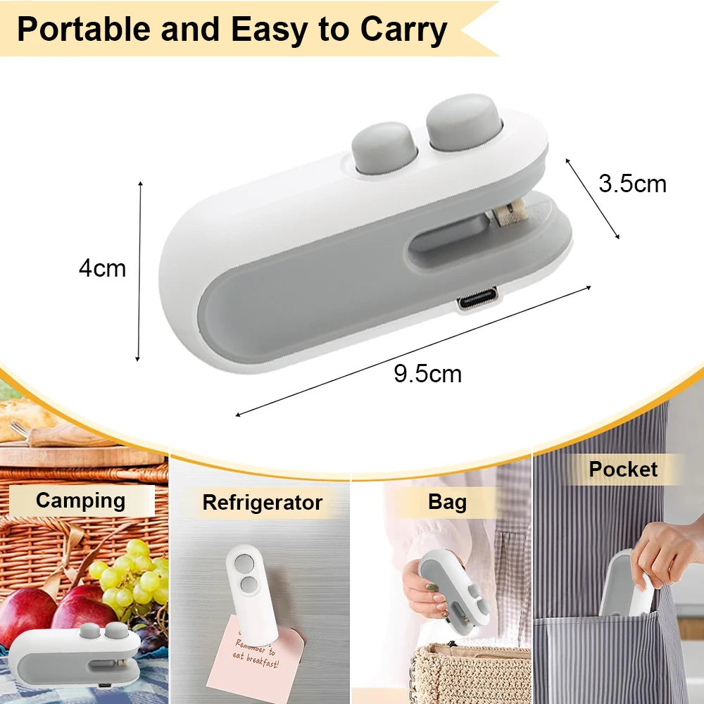 Mini Heat Bag Sealing Machine Plastic Bag Sealer Portable Thermal