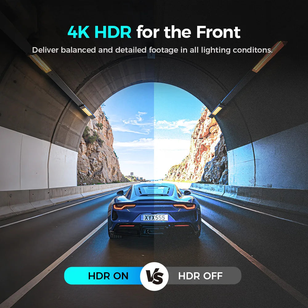 DDPAI N5 Dual 4K HDR Dash Cam Front Rear AI NightVIS Camera WiFi 6 GPS