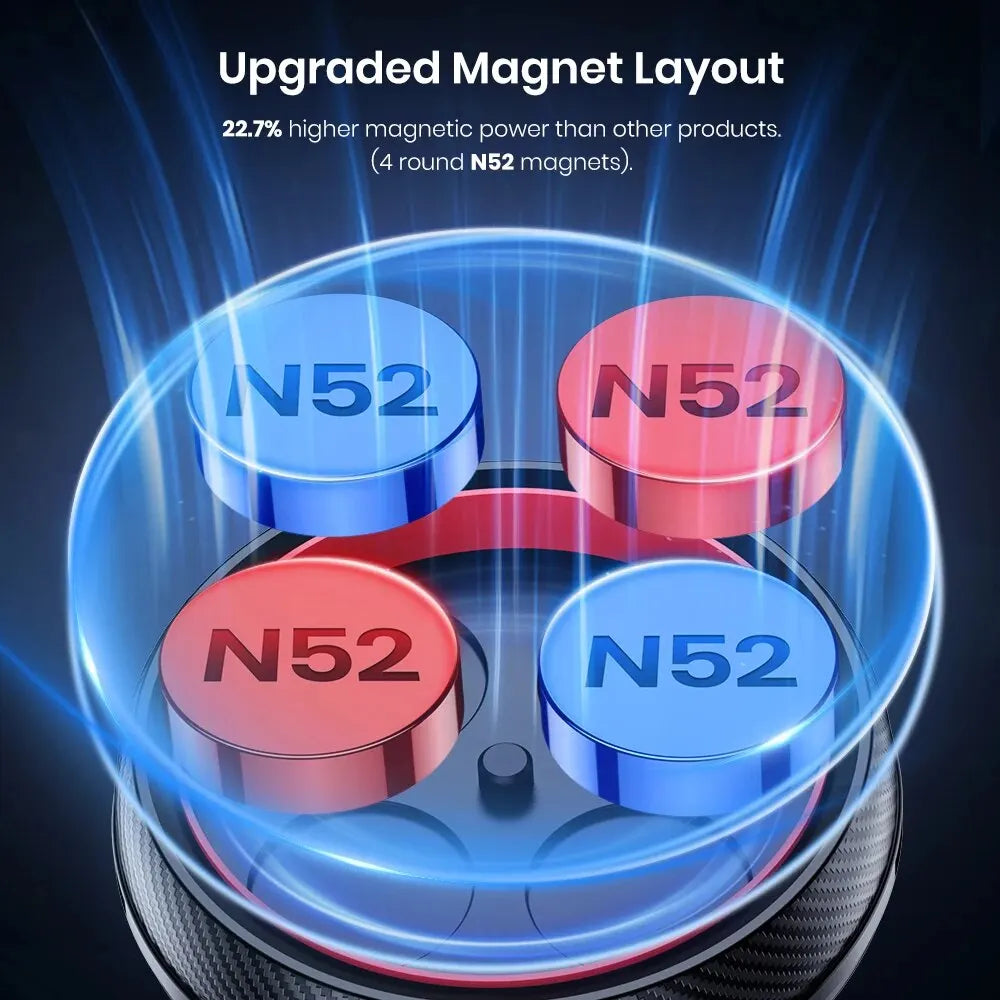 TOPK Magnetic Car Phone Mount; N52 Strong Magnet Dashboard Windshield