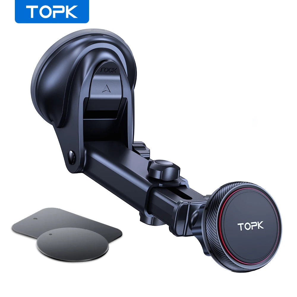 TOPK Magnetic Car Phone Mount; N52 Strong Magnet Dashboard Windshield
