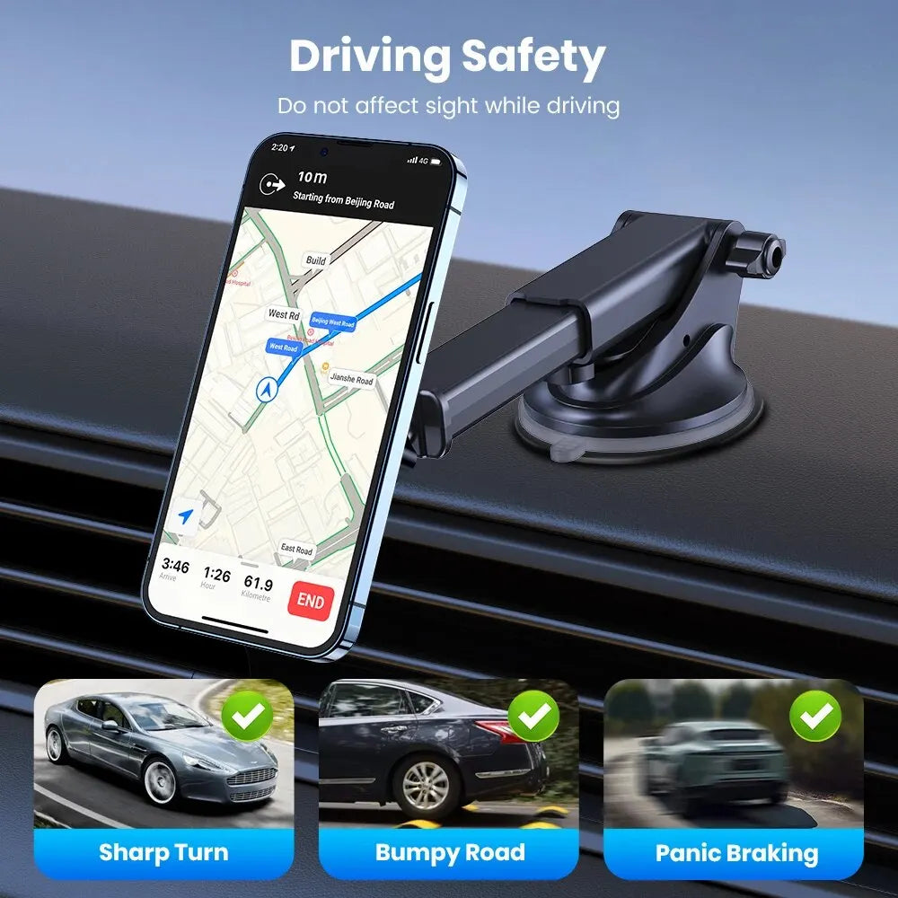 TOPK Magnetic Car Phone Mount; N52 Strong Magnet Dashboard Windshield
