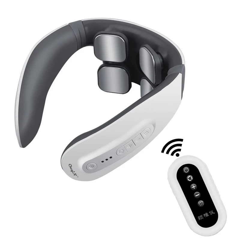 Wireless earbud headset with remote control on a white background