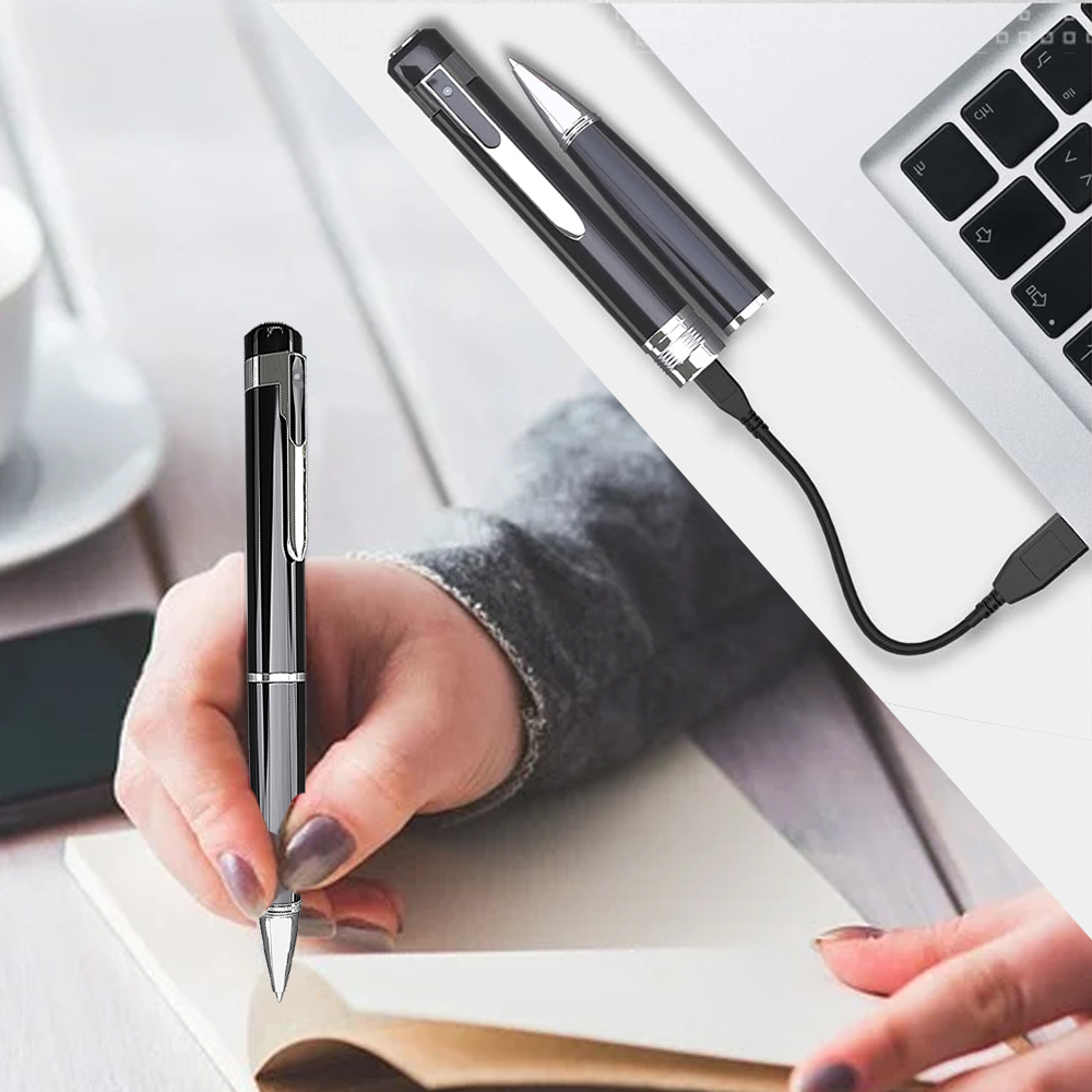 Person writing in a notebook with a pen, laptop, and smartphone on a desk.